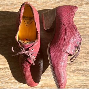 Fluevog Passage PATUXAI Lace Up Low Heel Women’s Oxford Shoes